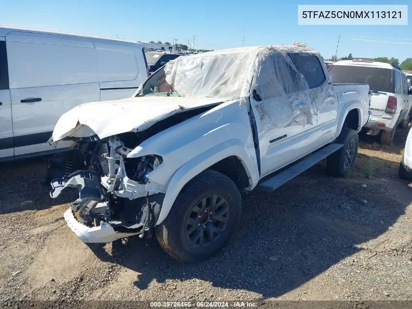 2021 Toyota Tacoma Sr5 V6 VIN: 5TFAZ5CN0MX113121 Lot: 39726465