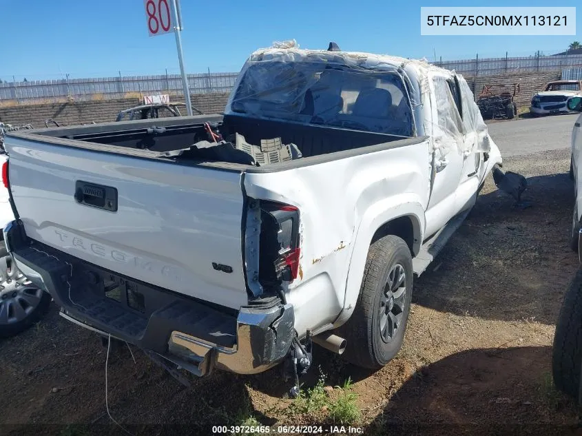 2021 Toyota Tacoma Sr5 V6 VIN: 5TFAZ5CN0MX113121 Lot: 39726465