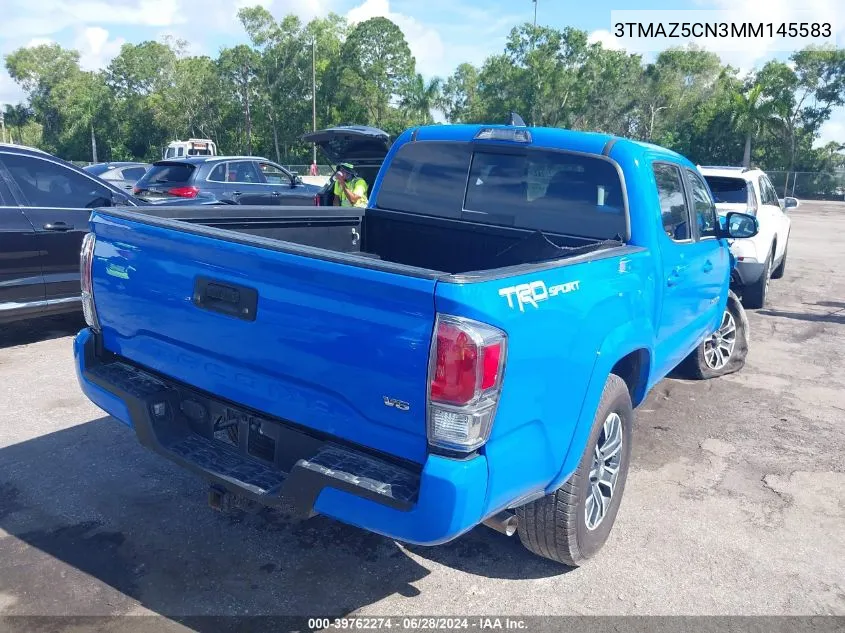 2021 Toyota Tacoma VIN: 3TMAZ5CN3MM145583 Lot: 39762274