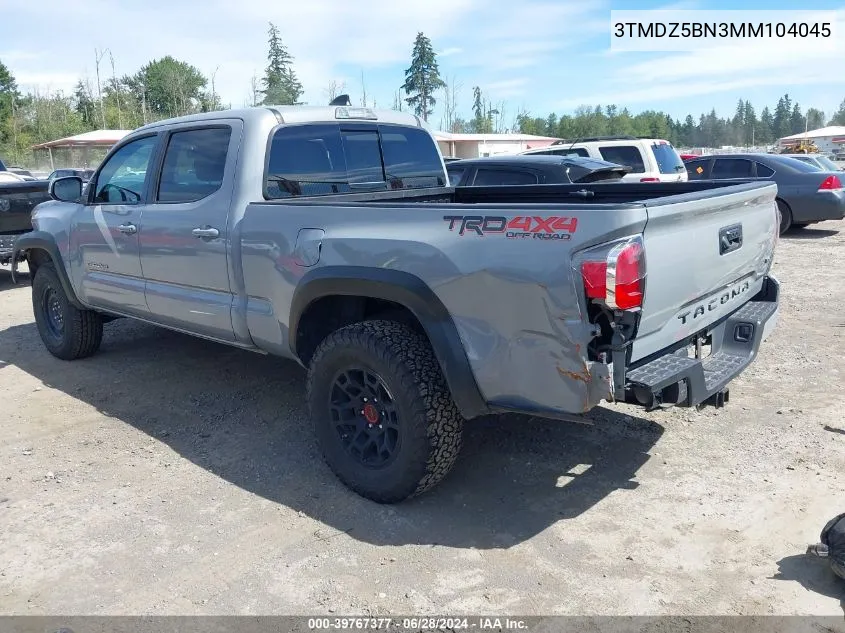 2021 Toyota Tacoma Trd Off-Road VIN: 3TMDZ5BN3MM104045 Lot: 39767377