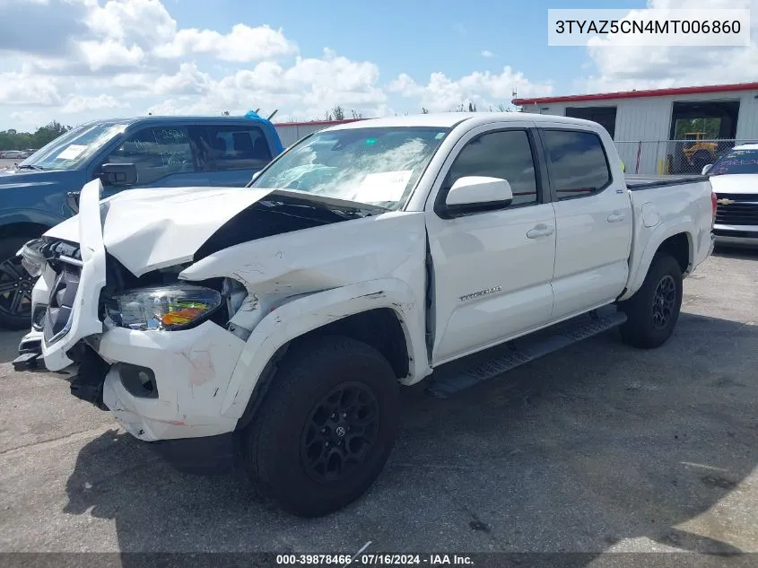 2021 Toyota Tacoma Sr5 V6 VIN: 3TYAZ5CN4MT006860 Lot: 39878466