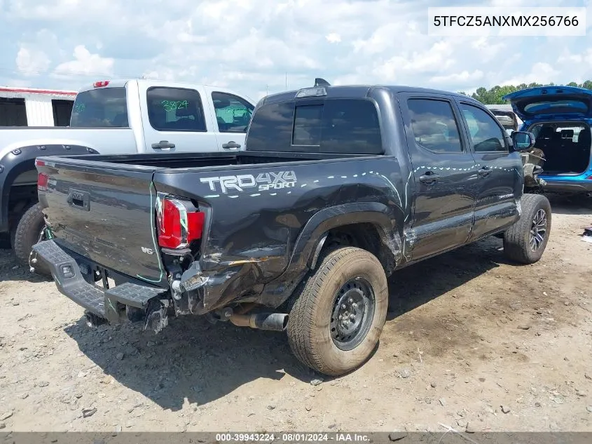 2021 Toyota Tacoma Trd Sport VIN: 5TFCZ5ANXMX256766 Lot: 39943224