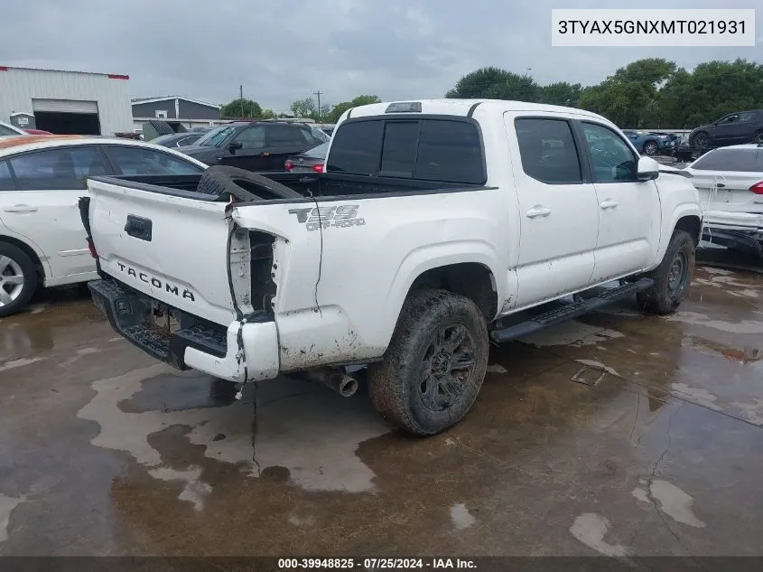 3TYAX5GNXMT021931 2021 Toyota Tacoma Sr/Sr5