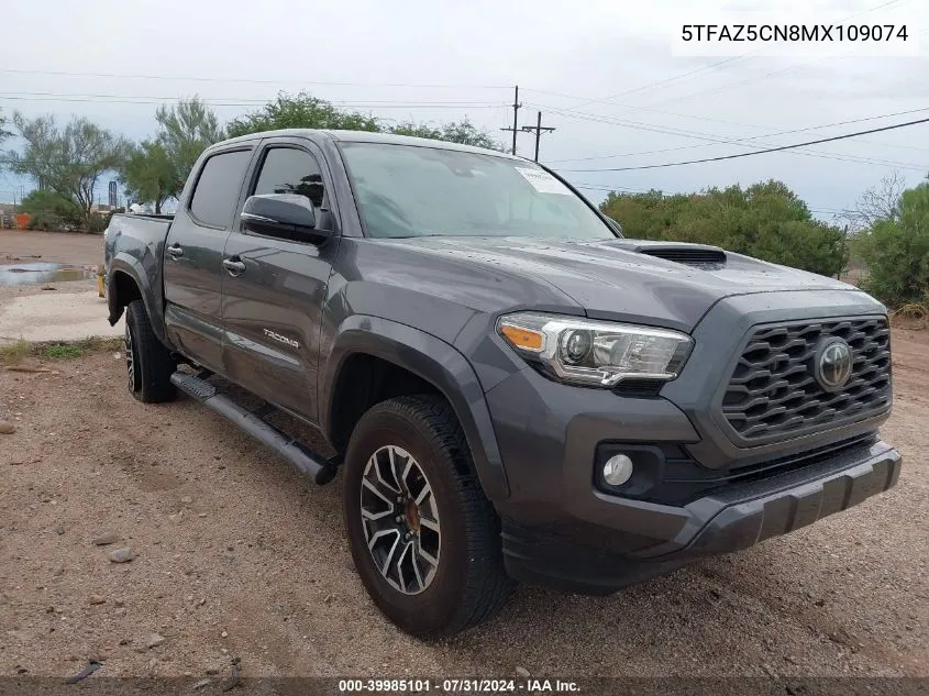 2021 Toyota Tacoma Trd Sport VIN: 5TFAZ5CN8MX109074 Lot: 39985101