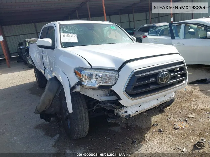 5TFAX5GN5MX193399 2021 Toyota Tacoma Sr5