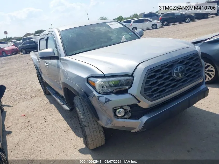 2021 Toyota Tacoma Trd Off-Road VIN: 3TMCZ5ANXMM410706 Lot: 40042948