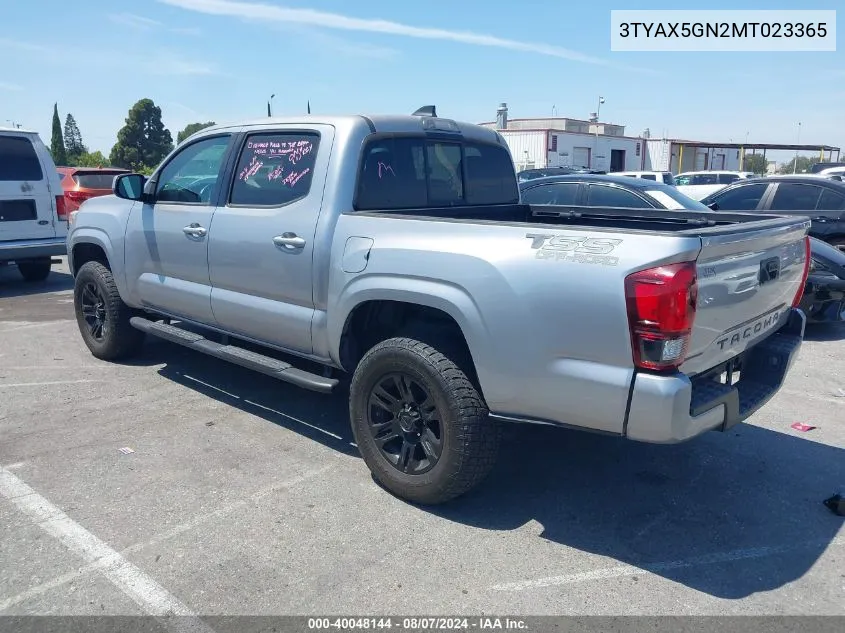 2021 Toyota Tacoma Sr VIN: 3TYAX5GN2MT023365 Lot: 40048144