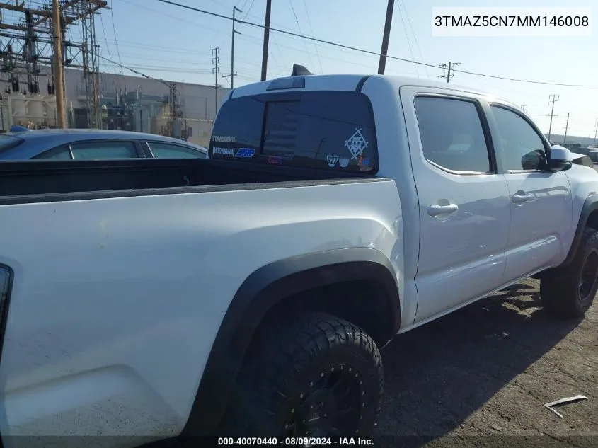 2021 Toyota Tacoma Trd Off-Road VIN: 3TMAZ5CN7MM146008 Lot: 40070440