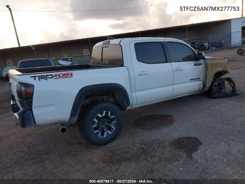 5TFCZ5AN7MX277753 2021 Toyota Tacoma Trd Off-Road