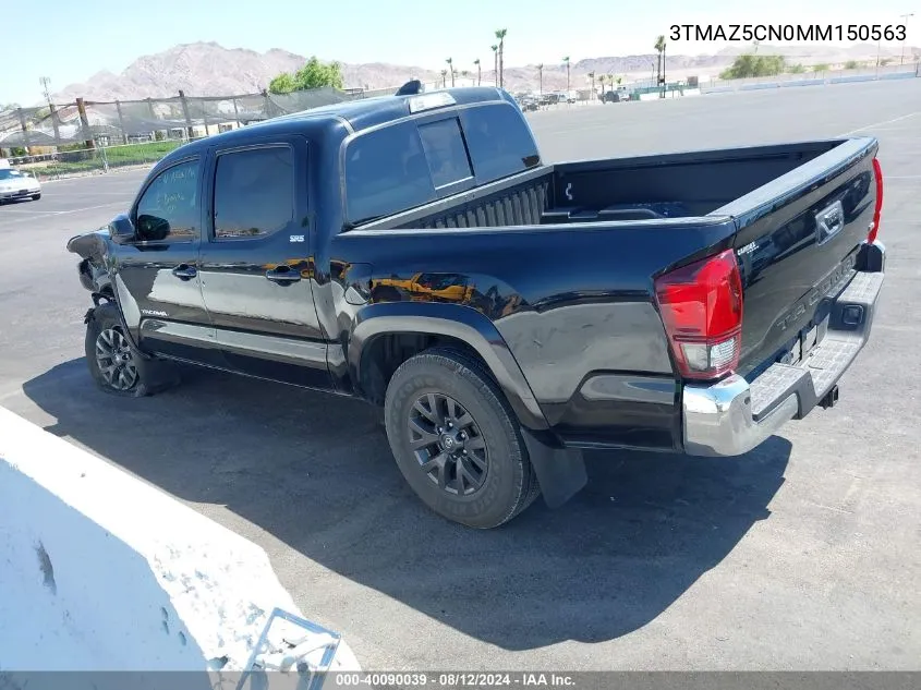 2021 Toyota Tacoma Sr5 V6 VIN: 3TMAZ5CN0MM150563 Lot: 40090039