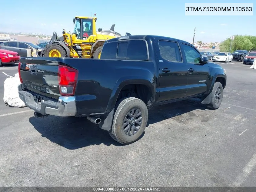 2021 Toyota Tacoma Sr5 V6 VIN: 3TMAZ5CN0MM150563 Lot: 40090039