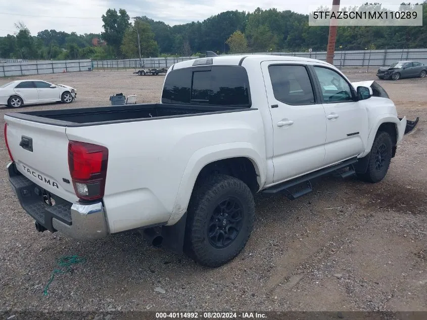 2021 Toyota Tacoma Sr5 V6 VIN: 5TFAZ5CN1MX110289 Lot: 40114992