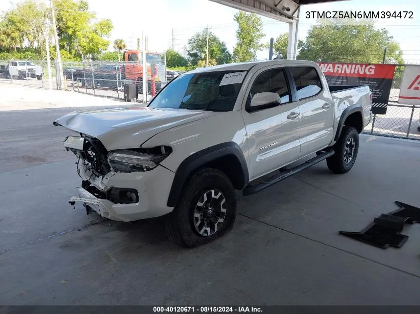 3TMCZ5AN6MM394472 2021 Toyota Tacoma Trd Off-Road