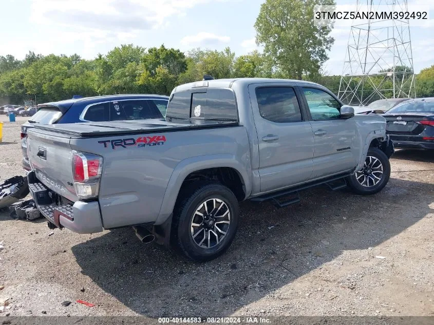 3TMCZ5AN2MM392492 2021 Toyota Tacoma Trd Sport