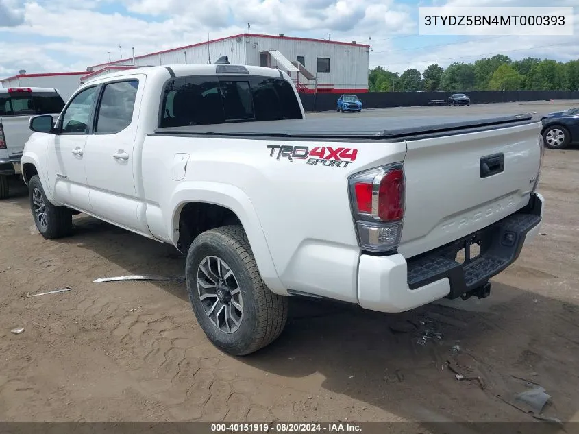 2021 Toyota Tacoma Trd Sport VIN: 3TYDZ5BN4MT000393 Lot: 40151919