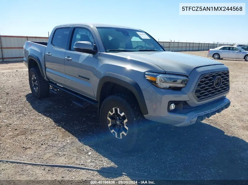 2021 Toyota Tacoma Trd Off-Road VIN: 5TFCZ5AN1MX244568 Lot: 40166636