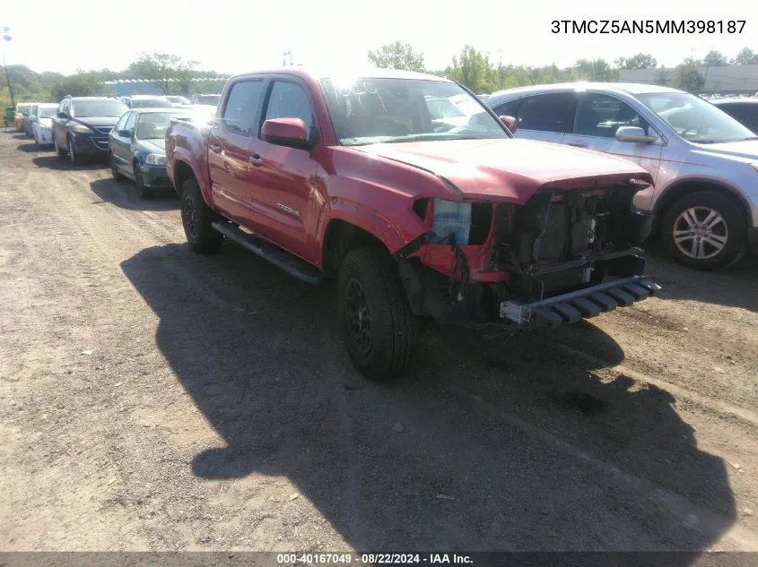 2021 Toyota Tacoma Sr5 V6 VIN: 3TMCZ5AN5MM398187 Lot: 40167049