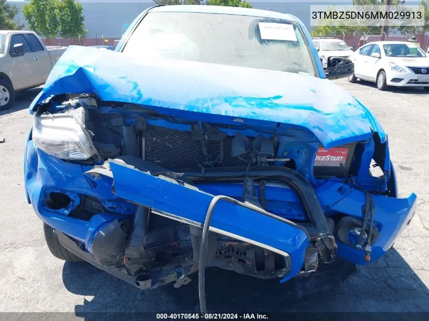 3TMBZ5DN6MM029913 2021 Toyota Tacoma Sr5 V6