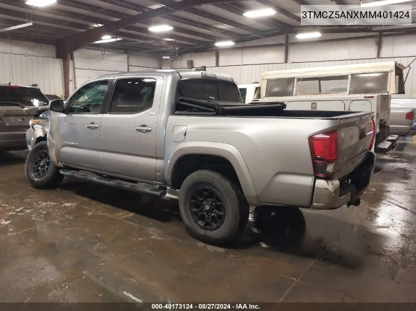 2021 Toyota Tacoma Sr5 V6 VIN: 3TMCZ5ANXMM401424 Lot: 40173124