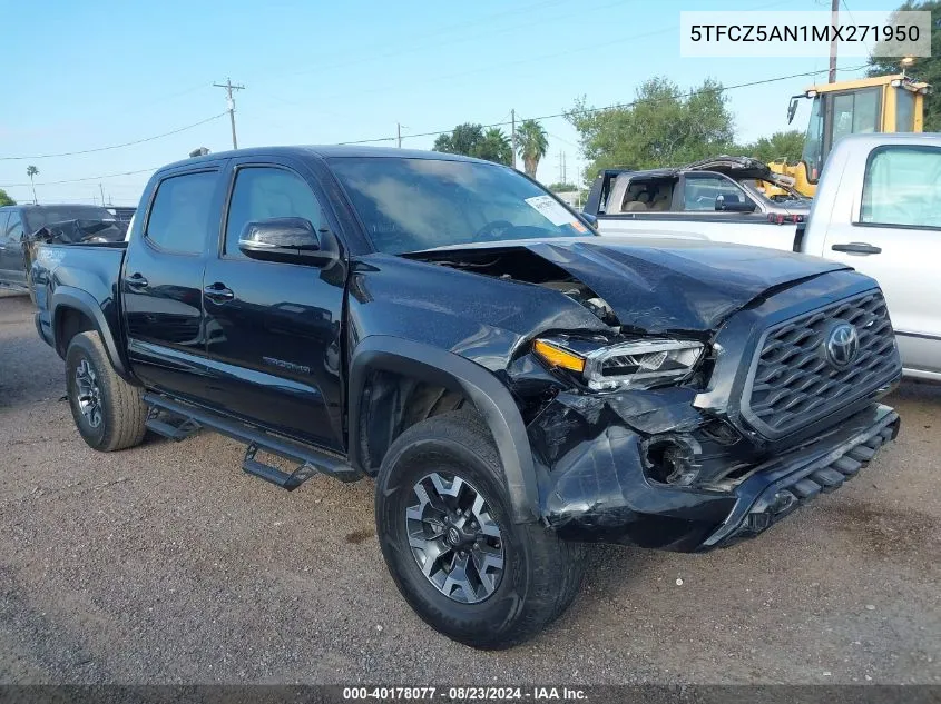 2021 Toyota Tacoma Trd Off-Road VIN: 5TFCZ5AN1MX271950 Lot: 40178077