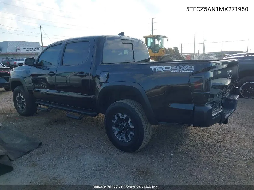 5TFCZ5AN1MX271950 2021 Toyota Tacoma Trd Off-Road