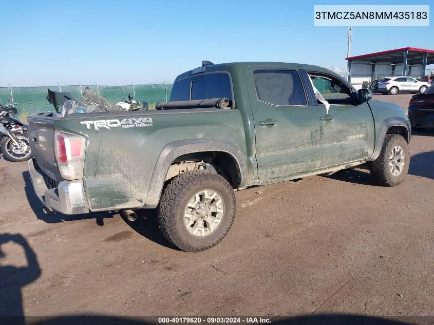 3TMCZ5AN8MM435183 2021 Toyota Tacoma Trd Off-Road