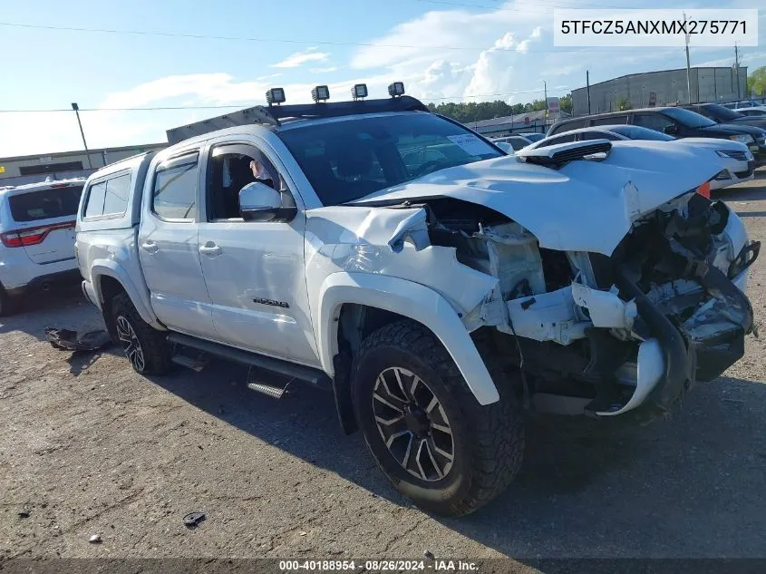 2021 Toyota Tacoma Trd Sport VIN: 5TFCZ5ANXMX275771 Lot: 40188954