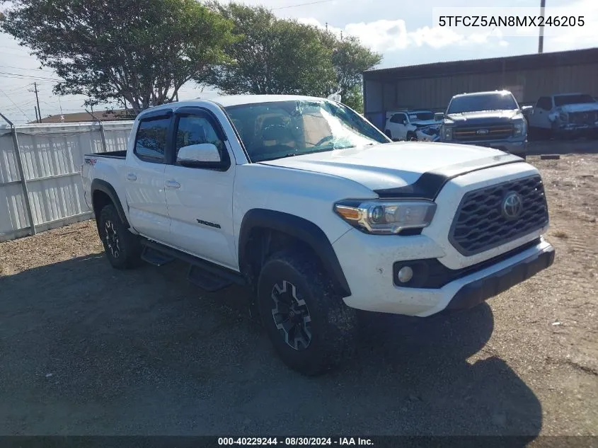 2021 Toyota Tacoma Trd Off-Road VIN: 5TFCZ5AN8MX246205 Lot: 40229244