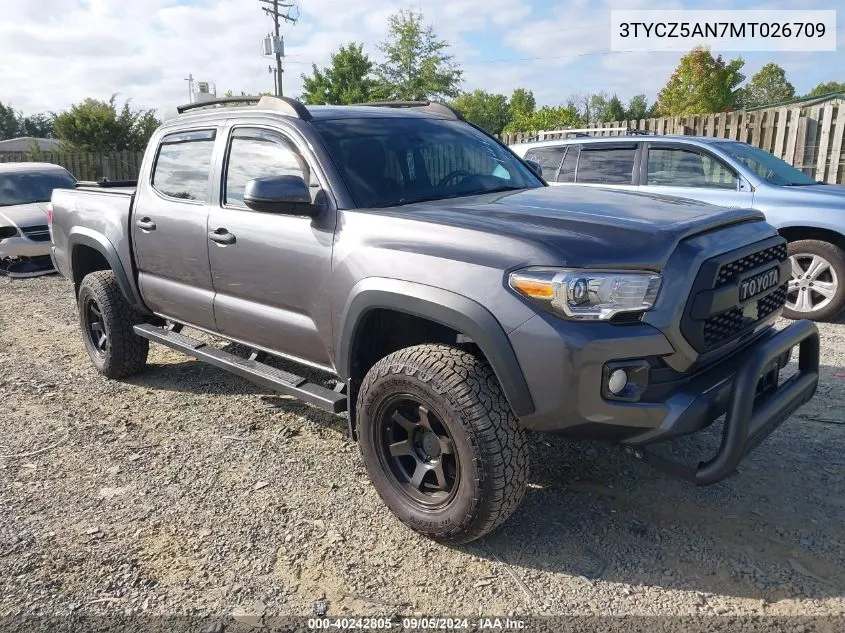 3TYCZ5AN7MT026709 2021 Toyota Tacoma Double Cab/Sr/Sr5/Trd Spo