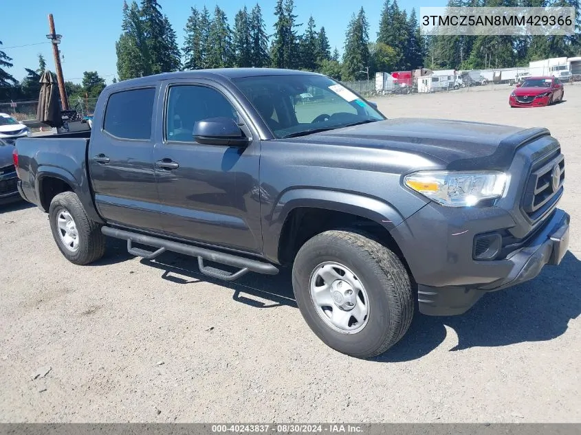 3TMCZ5AN8MM429366 2021 Toyota Tacoma Sr V6