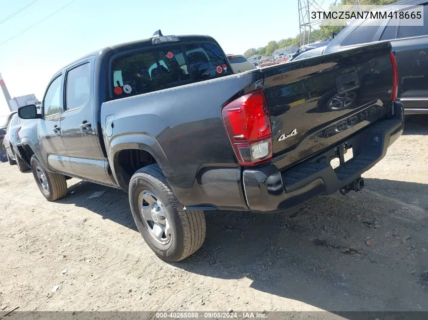 3TMCZ5AN7MM418665 2021 Toyota Tacoma Double Cab/Sr/Sr5/Trd Spo