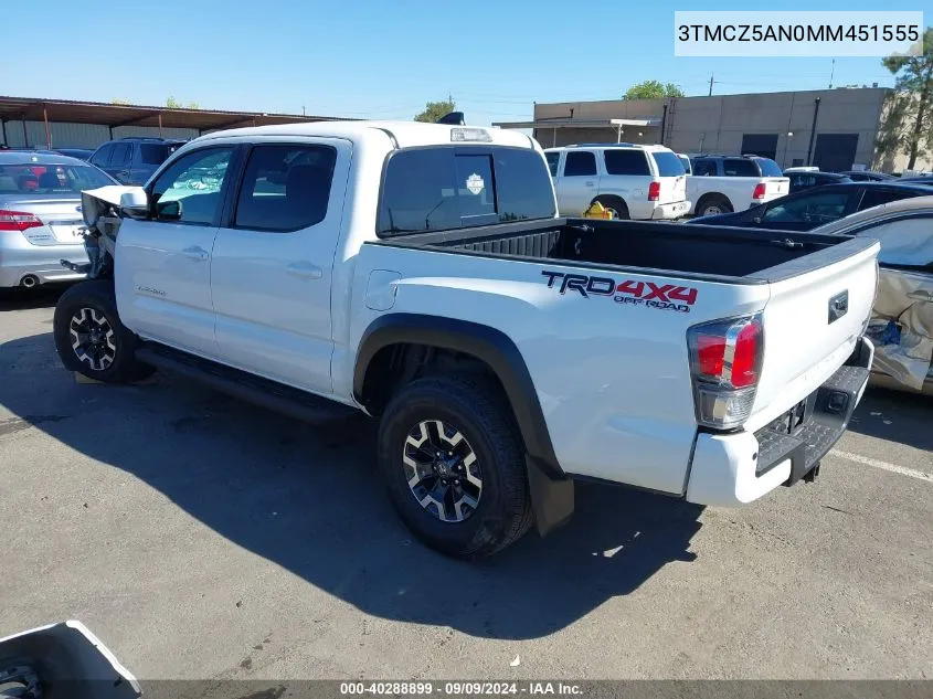 3TMCZ5AN0MM451555 2021 Toyota Tacoma Trd Off-Road