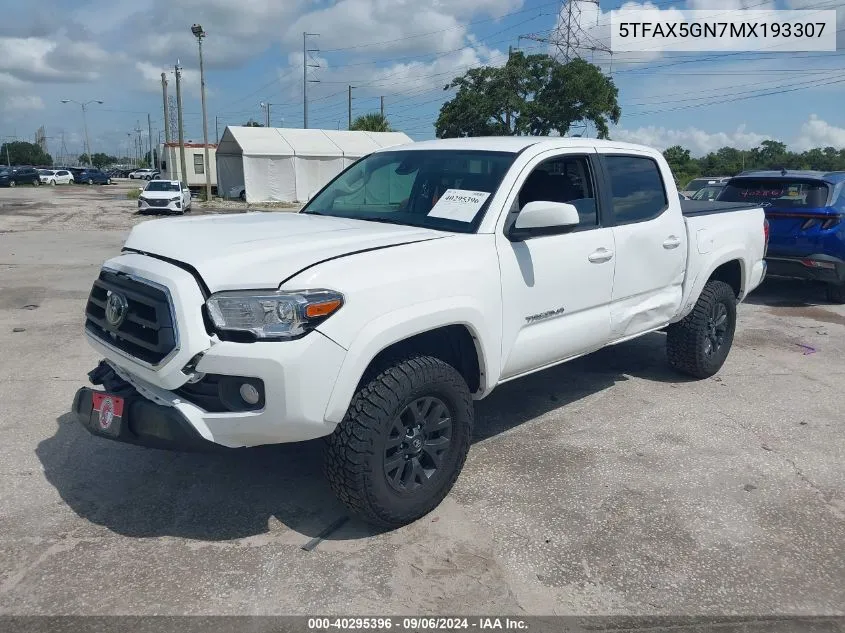 5TFAX5GN7MX193307 2021 Toyota Tacoma Sr5