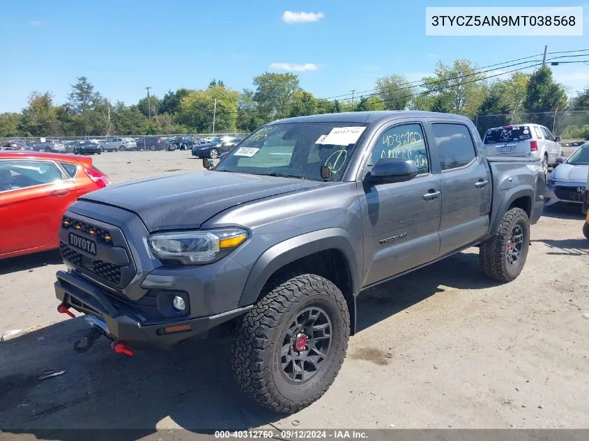 2021 Toyota Tacoma Trd Off-Road VIN: 3TYCZ5AN9MT038568 Lot: 40312760