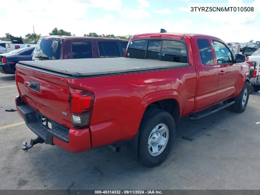 2021 Toyota Tacoma Sr V6 VIN: 3TYRZ5CN6MT010508 Lot: 40314332