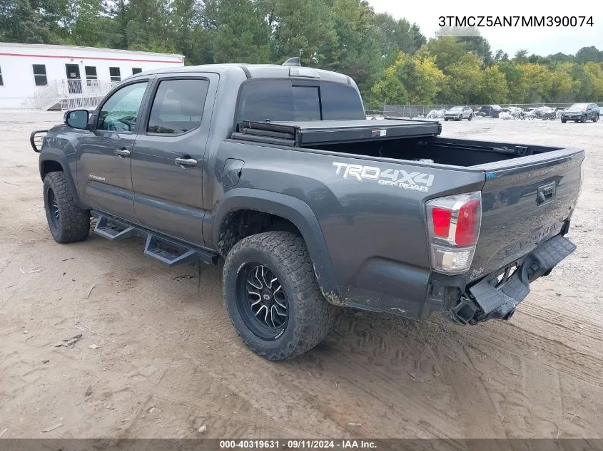 2021 Toyota Tacoma Trd Off-Road VIN: 3TMCZ5AN7MM390074 Lot: 40319631