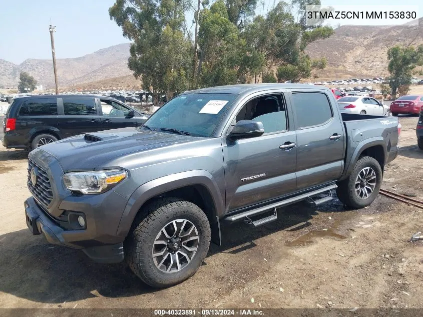 2021 Toyota Tacoma Double Cab/Sr5/Trd Sport/Trd Off Road VIN: 3TMAZ5CN1MM153830 Lot: 40323891