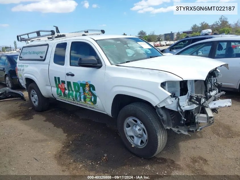 3TYRX5GN6MT022187 2021 Toyota Tacoma Sr