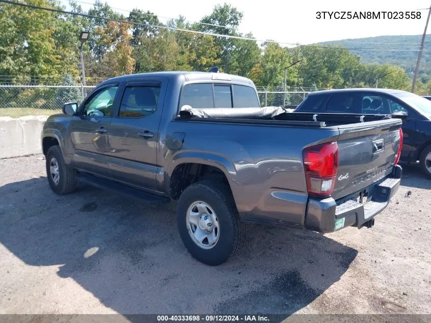 3TYCZ5AN8MT023558 2021 Toyota Tacoma Double Cab/Sr/Sr5/Trd Spo