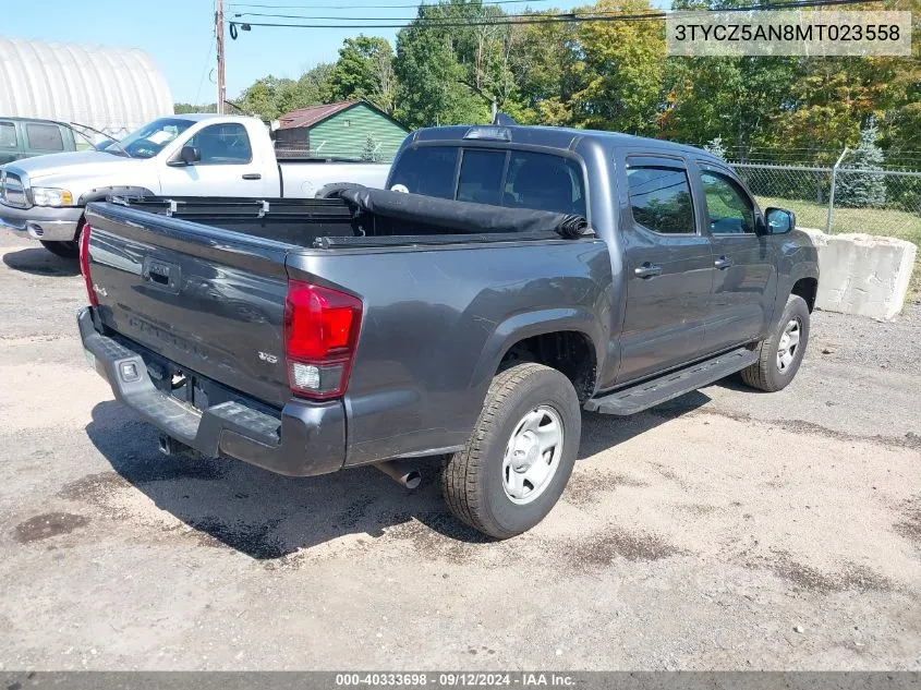 2021 Toyota Tacoma Double Cab/Sr/Sr5/Trd Spo VIN: 3TYCZ5AN8MT023558 Lot: 40333698