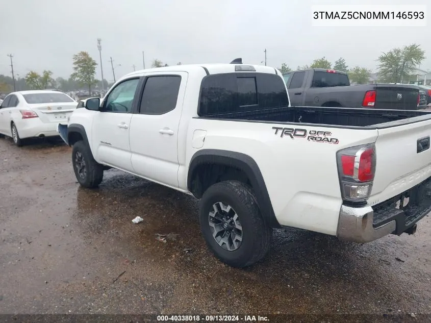 2021 Toyota Tacoma Trd Off-Road VIN: 3TMAZ5CN0MM146593 Lot: 40338018