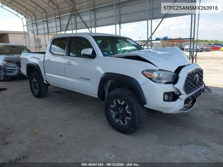 2021 Toyota Tacoma Trd Off-Road VIN: 5TFCZ5AN5MX263916 Lot: 40341345