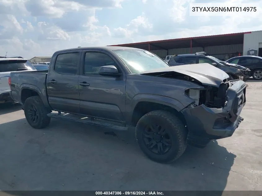 2021 Toyota Tacoma Sr VIN: 3TYAX5GN6MT014975 Lot: 40347386