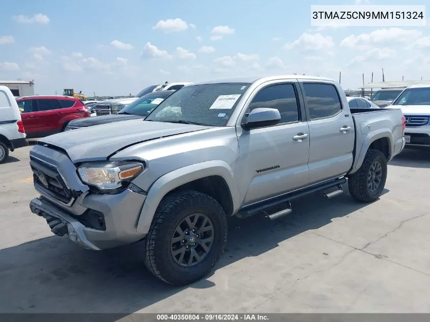 2021 Toyota Tacoma Sr5 V6 VIN: 3TMAZ5CN9MM151324 Lot: 40350804