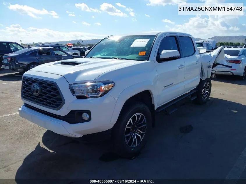 2021 Toyota Tacoma Trd Sport VIN: 3TMAZ5CNXMM154748 Lot: 40355097