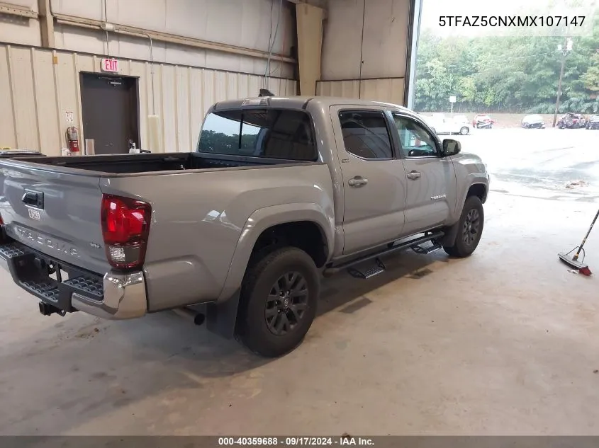 2021 Toyota Tacoma Double Cab/Sr5/Trd Sport/ VIN: 5TFAZ5CNXMX107147 Lot: 40359688