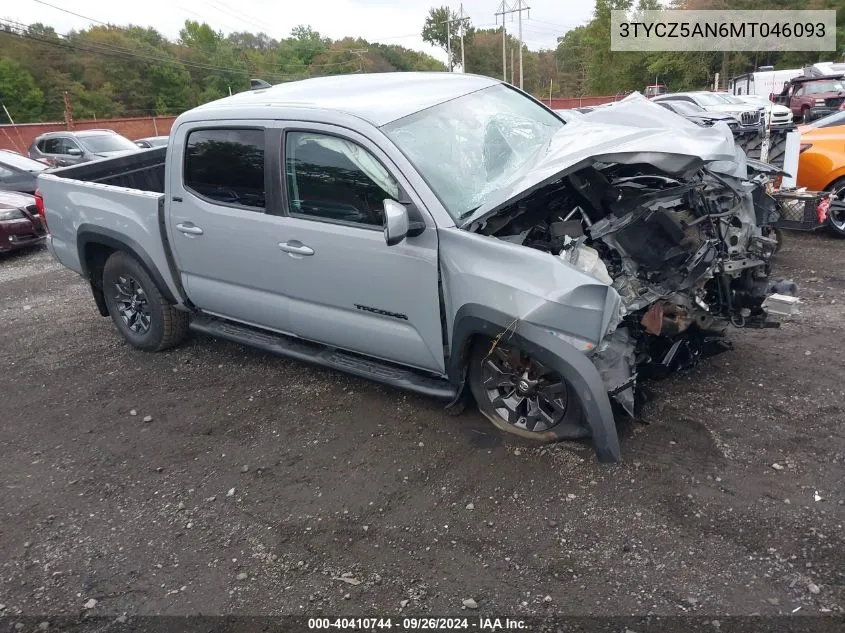 2021 Toyota Tacoma Sr5 V6 VIN: 3TYCZ5AN6MT046093 Lot: 40410744