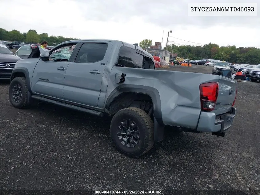 2021 Toyota Tacoma Sr5 V6 VIN: 3TYCZ5AN6MT046093 Lot: 40410744