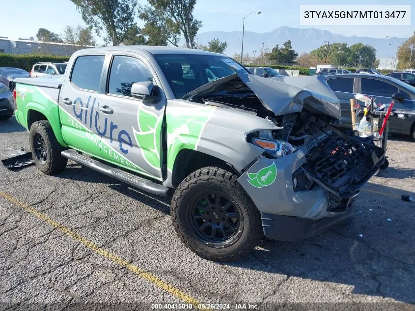 2021 Toyota Tacoma Sr5 VIN: 3TYAX5GN7MT013477 Lot: 40415018