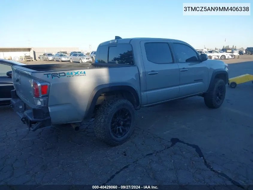 2021 Toyota Tacoma Trd Off-Road VIN: 3TMCZ5AN9MM406338 Lot: 40429060